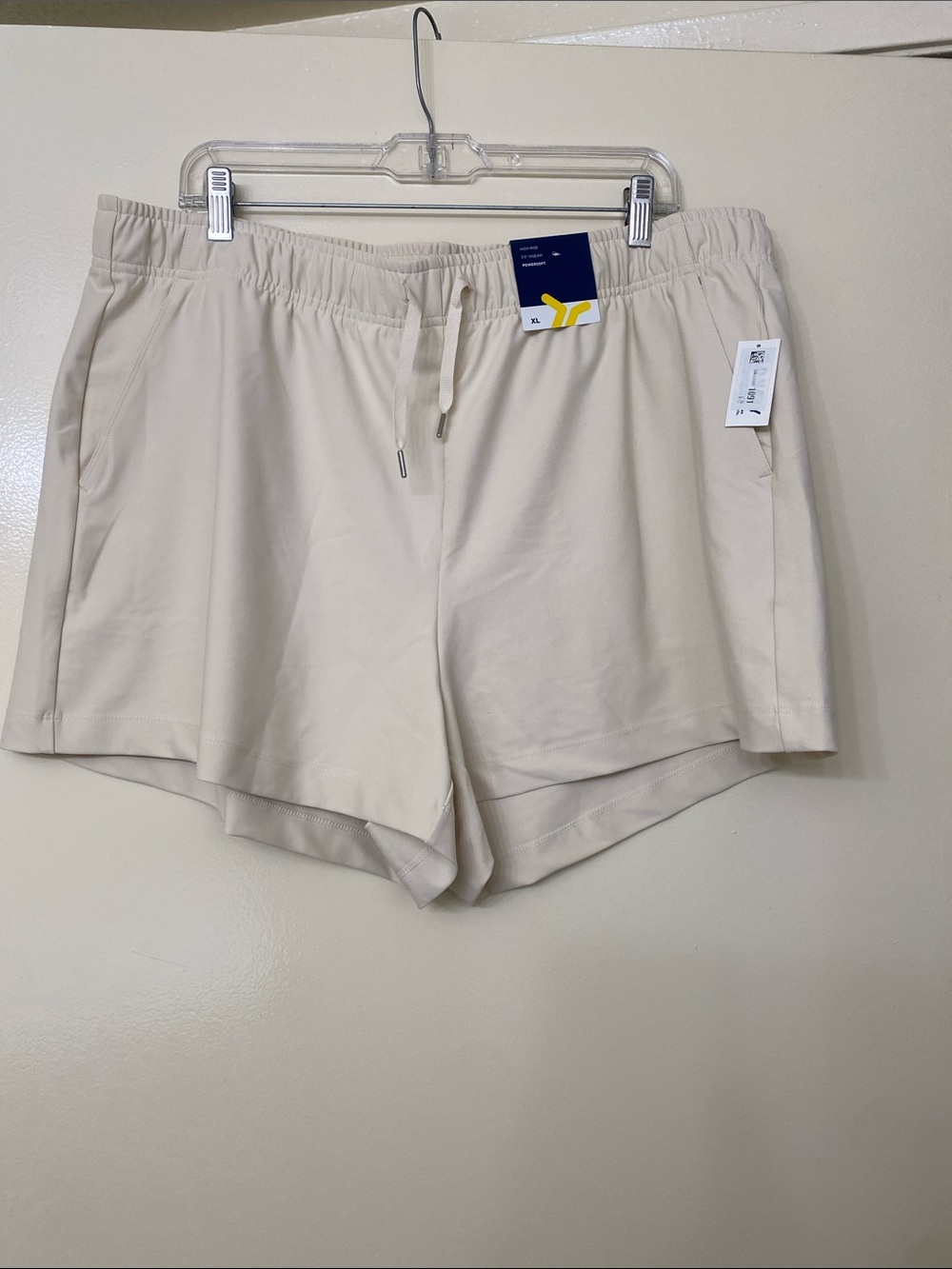Women’s Cream Drawstring Shorts - Picture 3 of 5